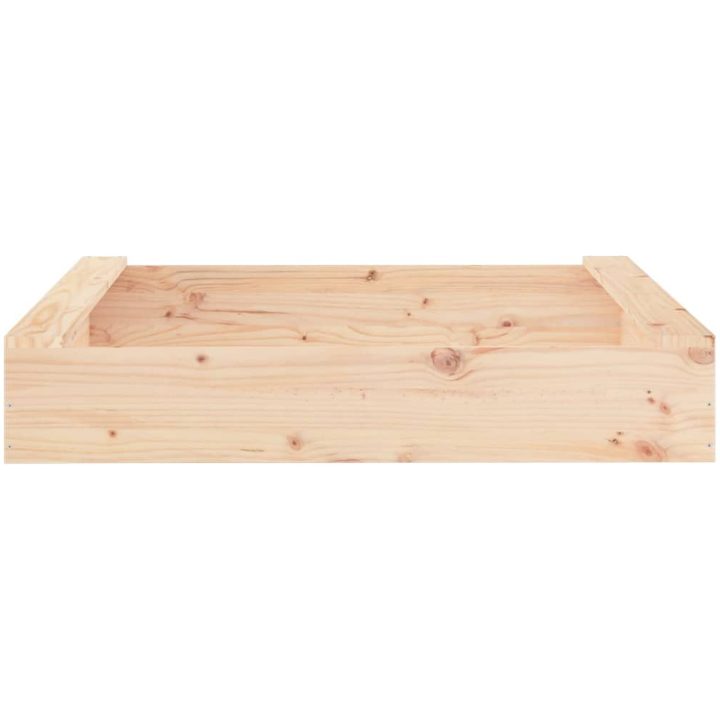 Sandlåda med säten fyrkantigt massiv furu vidaXL 111 x 111 x 20 cm – bild 4