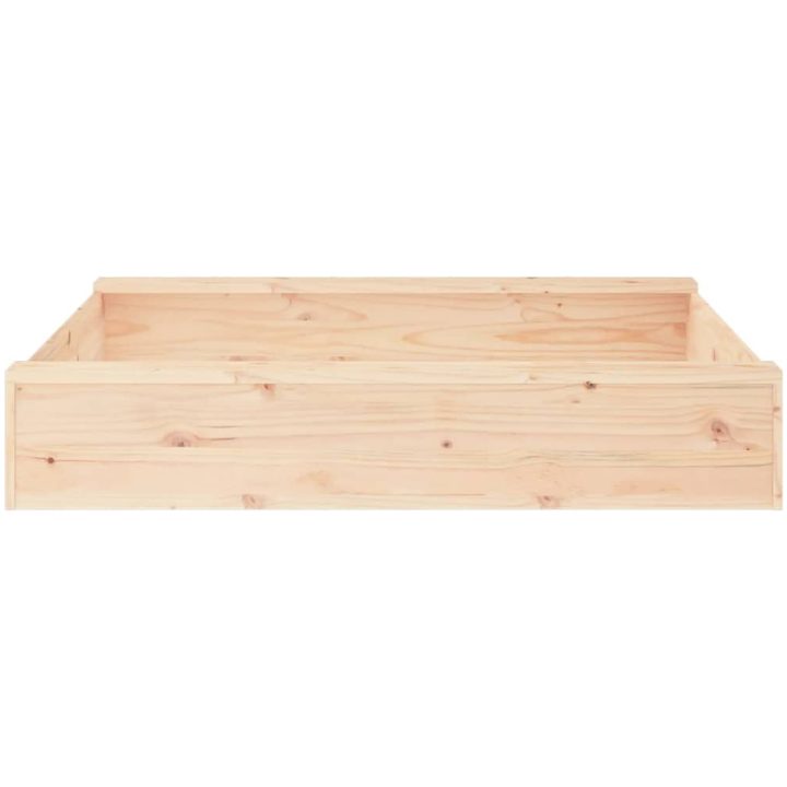 Sandlåda med säten fyrkantigt massiv furu vidaXL 111 x 111 x 20 cm – bild 5