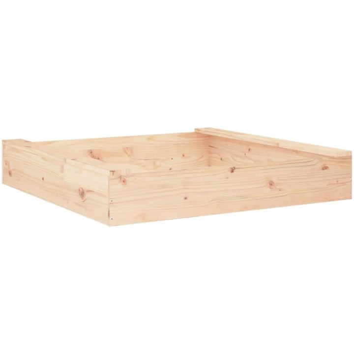 Sandlåda med säten fyrkantigt massiv furu vidaXL 111 x 111 x 20 cm – bild 6