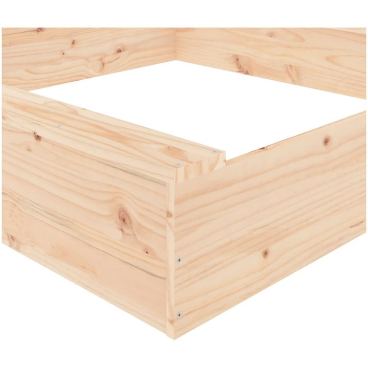 Sandlåda med säten fyrkantigt massiv furu vidaXL 111 x 111 x 20 cm – bild 7