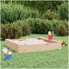 Sandlåda med säten fyrkantigt massiv furu vidaXL 111 x 111 x 20 cm – miniatyr 1