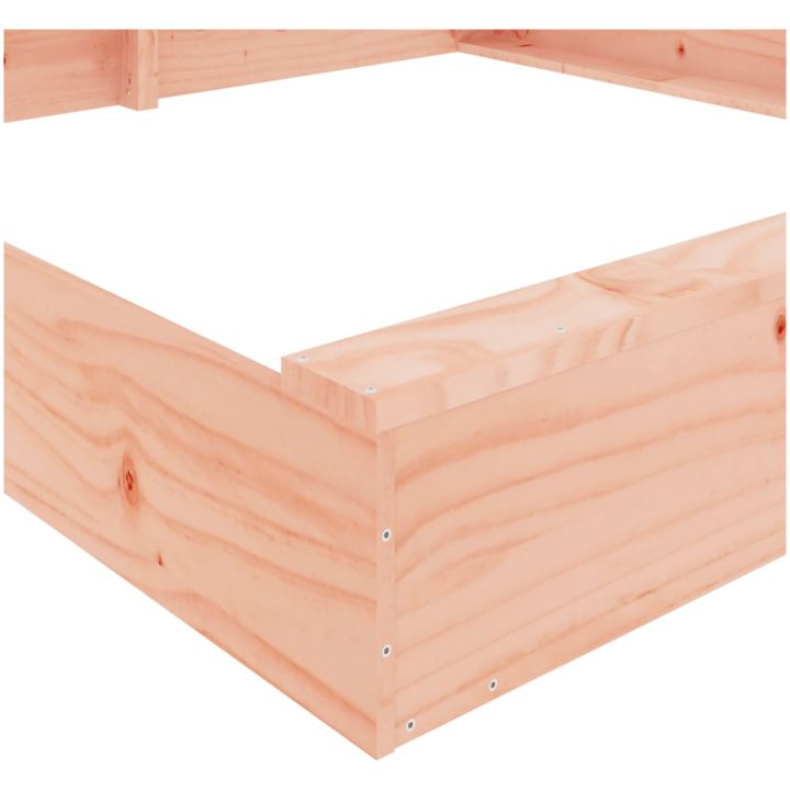 Sandlåda med säten fyrkantigt massivt douglasträ vidaXL 160 x 160 x 20 cm – bild 7