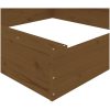 Sandlåda med säten honungsbrun fyrkantig massiv furu vidaXL 111 x 111 x 20 cm – miniatyr 7
