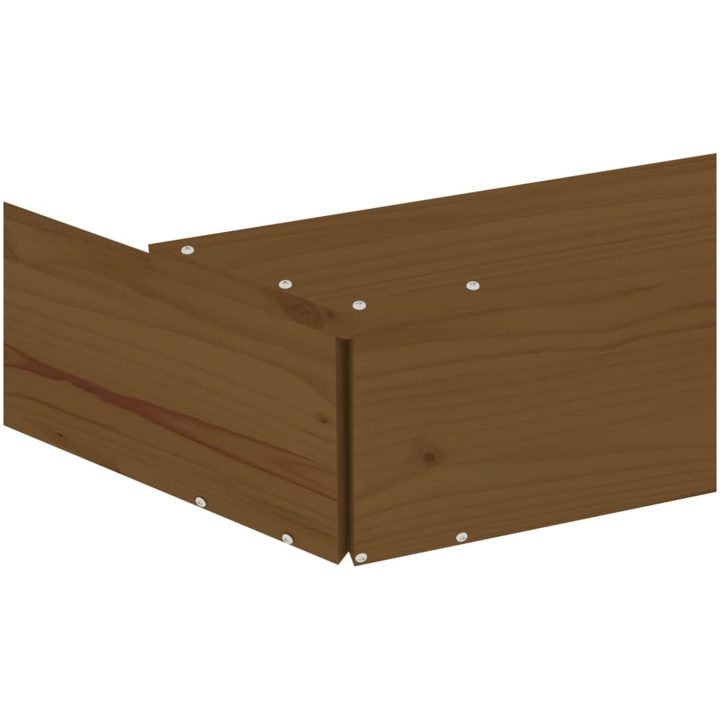 Sandlåda med säten honungsbrun oktagon massiv furu vidaXL 111 x 111 x 20 cm – bild 7