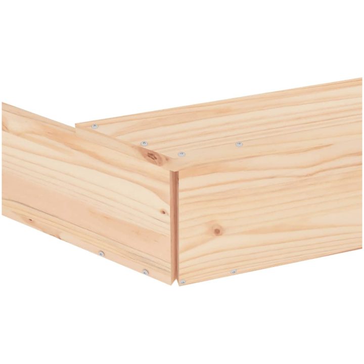 Sandlåda med säten oktagon massiv furu vidaXL 111 x 111 x 20 cm – bild 7