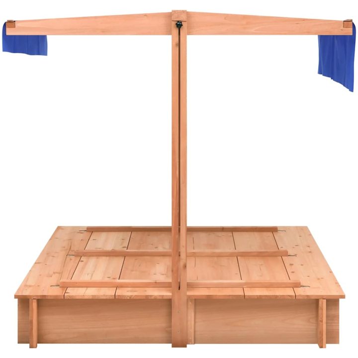 Sandlåda med tak granträ 112x112x112 cm vidaXL – bild 3