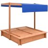 Sandlåda med tak granträ 112x112x112 cm vidaXL – miniatyr 4