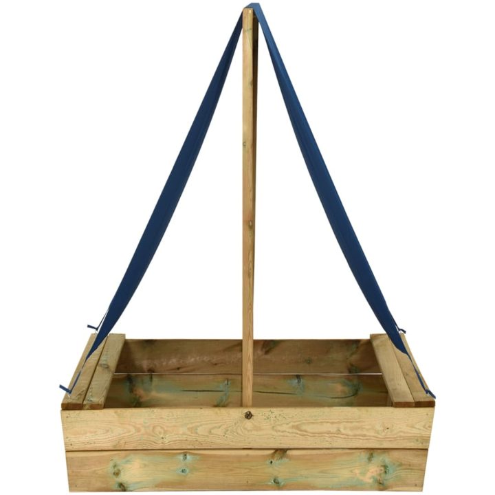 Sandlåda med tak impregnerad furu vidaXL 80 x 60 x 97.5 cm – bild 2