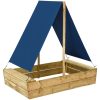 Sandlåda med tak impregnerad furu vidaXL 80 x 60 x 97.5 cm – miniatyr 1