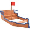 Sandlåda piratskepp furu 190x94,5x101 cm vidaXL – miniatyr 2