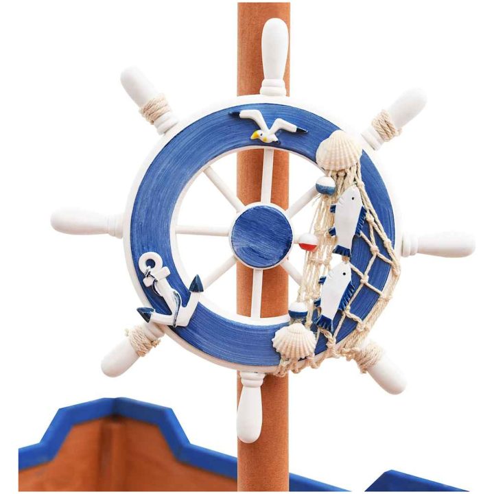 Sandlåda piratskepp furu 190x94,5x101 cm vidaXL – bild 6