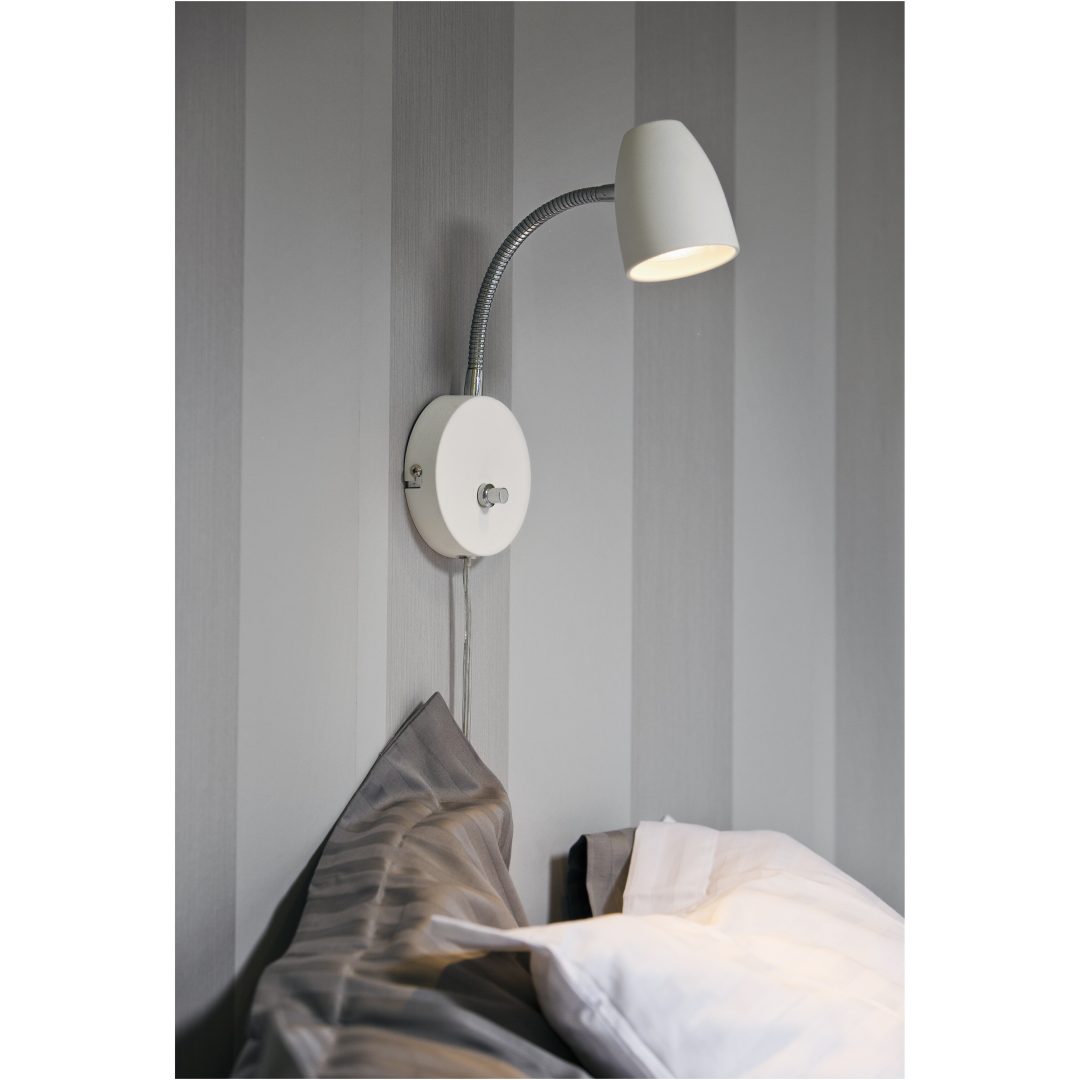 Sandnes Vägglampa, ANETA HOME Vit /Krom – bild 4