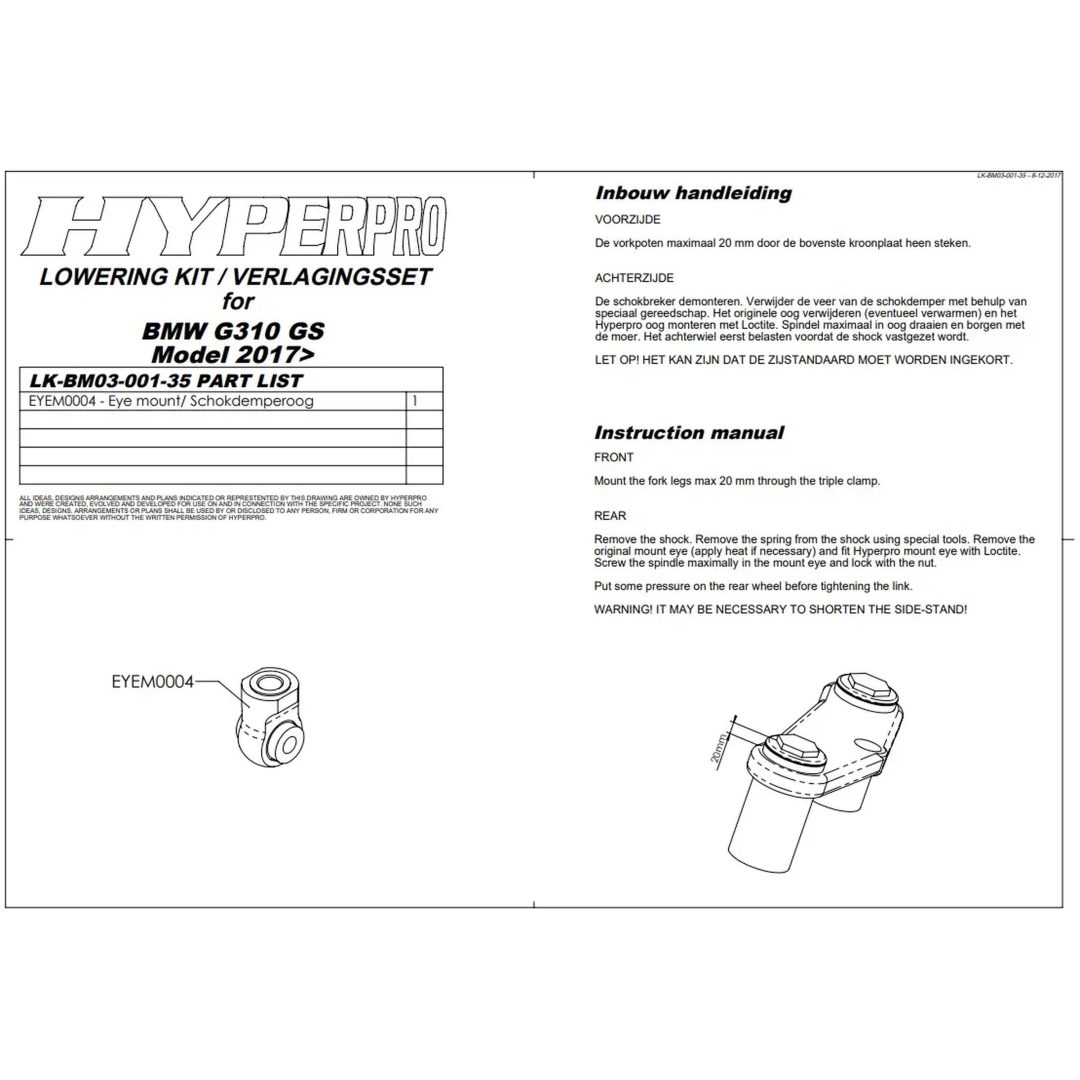 Sänkningskit HYPERPRO