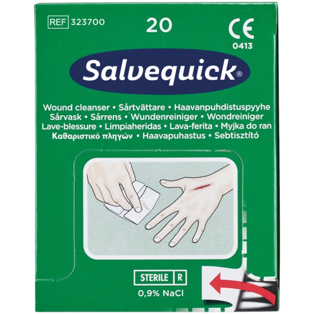 Sårtvättare 20st Sårtvätt 3227 Insats Savett SALVEQUICK Beteckning: 323700
