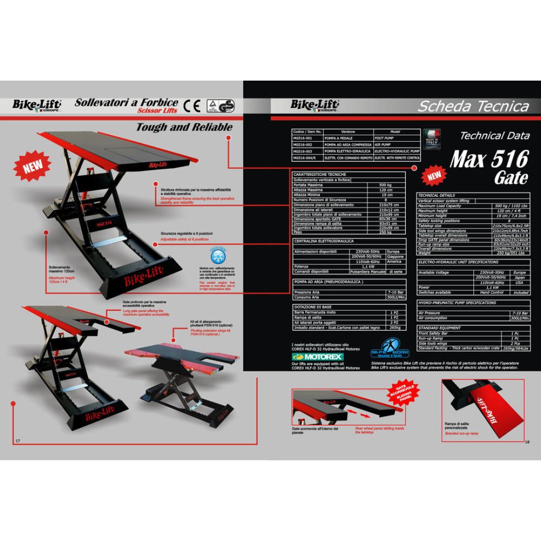 Saxbord MAX 516 Bike-Lift 250 kg / Gate