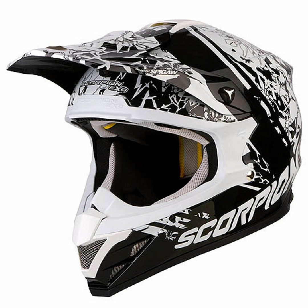 Scorpion Crosshjälm VX-15 AIR Wrap Svart/Vit XXL
