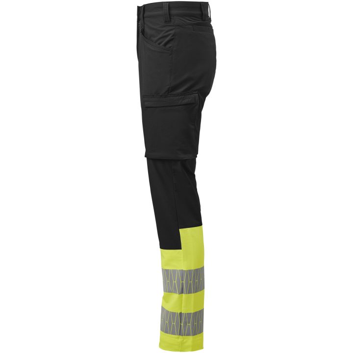 Servicebyxa 2328 Stretch Varsel Svart Gul Jobman – bild 2