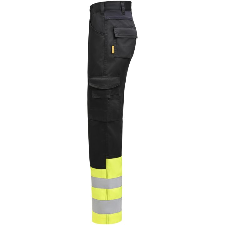 Servicebyxa 2417 Stretch Varsel Svart Gul Jobman – bild 2