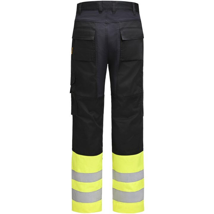 Servicebyxa Dam 2416 Varsel Stretch Svart gul Jobman – bild 2