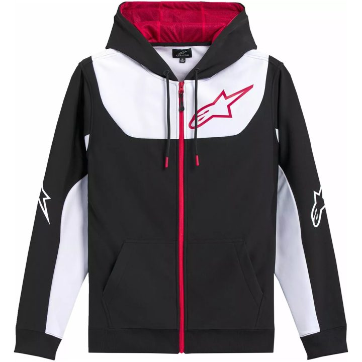 Sessions V3 Zip Hoodie Svart/röd/vit ALPINESTARS Medium – bild 2