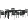 Set med 4 Svart Poly Rattan Hållbar vidaXL 54x60.5x83.5 cm – miniatyr 2