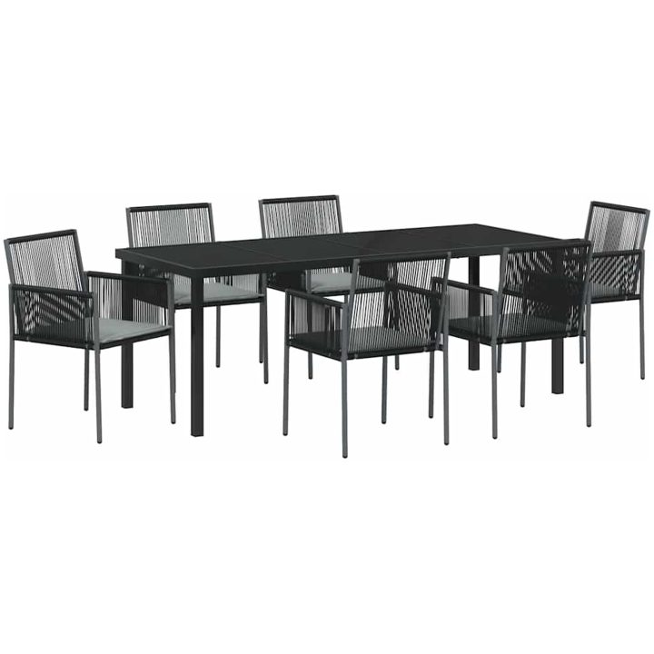Set med 4 Svart Poly Rattan Hållbar vidaXL 54x60.5x83.5 cm – bild 2