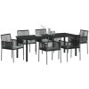 Set med 4 Svart Poly Rattan Hållbar vidaXL 54x60.5x83.5 cm – miniatyr 3