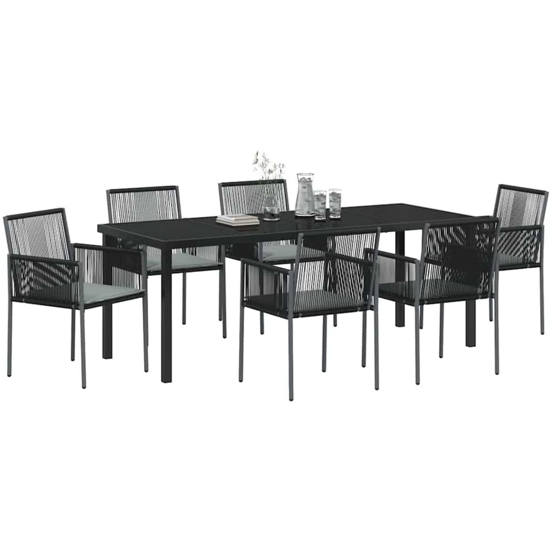 Set med 4 Svart Poly Rattan Hållbar vidaXL 54x60.5x83.5 cm – bild 3