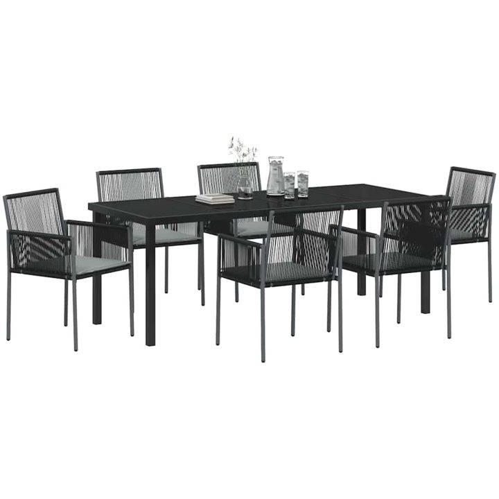 Set med 4 Svart Poly Rattan Hållbar vidaXL 54x60.5x83.5 cm – bild 3