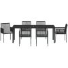 Set med 4 Svart Poly Rattan Hållbar vidaXL 54x60.5x83.5 cm – miniatyr 6