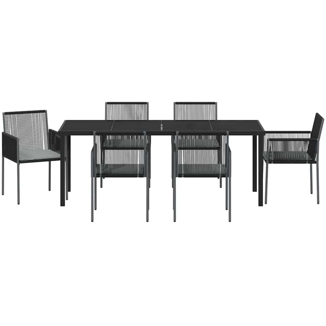 Set med 4 Svart Poly Rattan Hållbar vidaXL 54x60.5x83.5 cm – bild 6