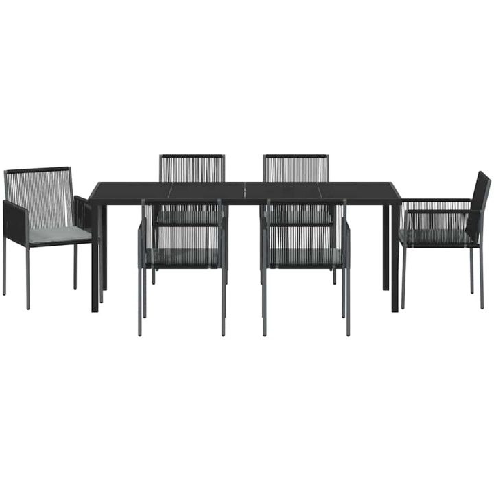 Set med 4 Svart Poly Rattan Hållbar vidaXL 54x60.5x83.5 cm – bild 6