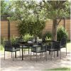 Set med 4 Svart Poly Rattan Hållbar vidaXL 54x60.5x83.5 cm – miniatyr 1