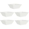 Set med plastkrukor Vit Plast Stapelbar vidaXL 40 x 40 x 15 cm – miniatyr 2