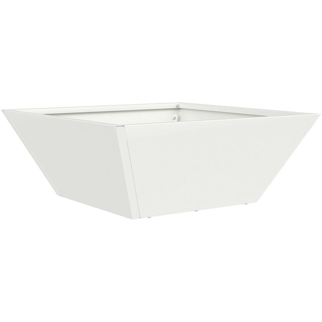 Set med plastkrukor Vit Plast Stapelbar vidaXL 40 x 40 x 15 cm – bild 5
