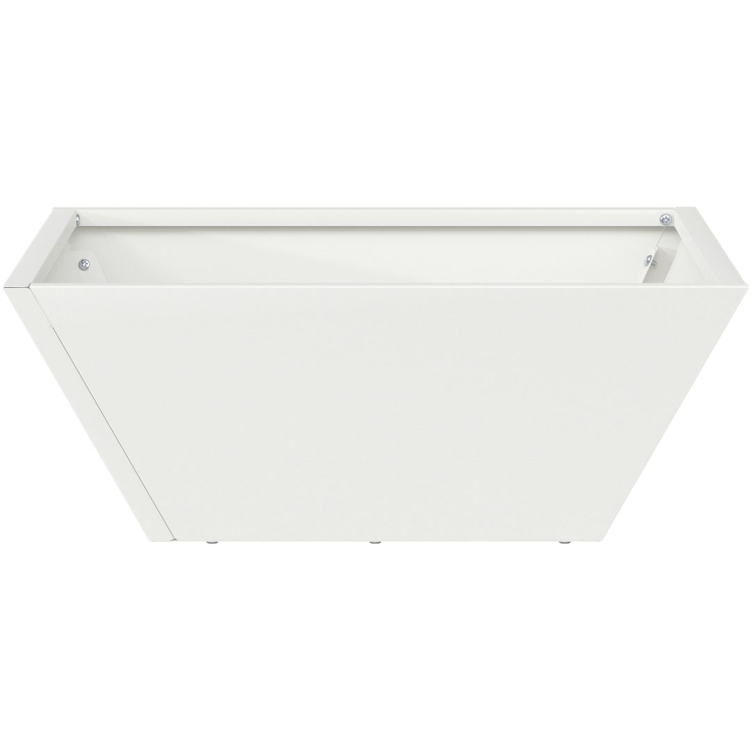 Set med plastkrukor Vit Plast Stapelbar vidaXL 40 x 40 x 15 cm – bild 7