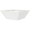 Set med plastkrukor Vit Plast Stapelbar vidaXL 40 x 40 x 15 cm – miniatyr 8
