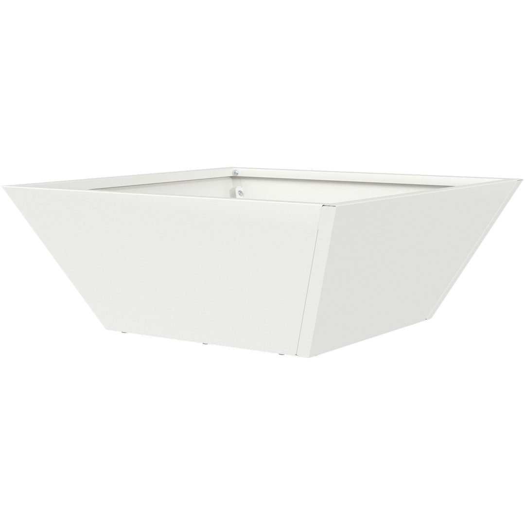 Set med plastkrukor Vit Plast Stapelbar vidaXL 40 x 40 x 15 cm – bild 8