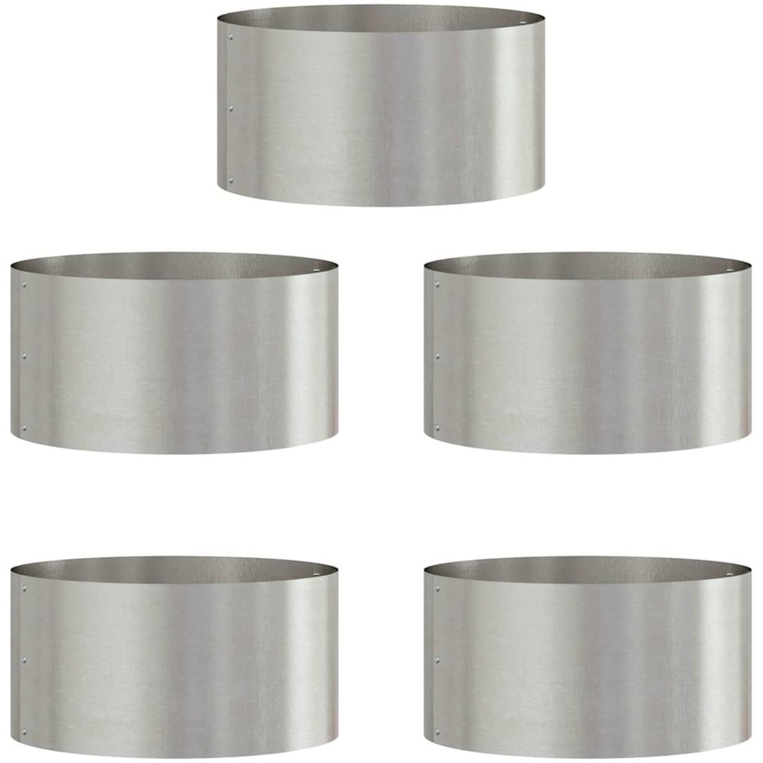 Set med rostfria stålkrukor Rostfritt stål Robusta vidaXL 40 cm i diameter – bild 2