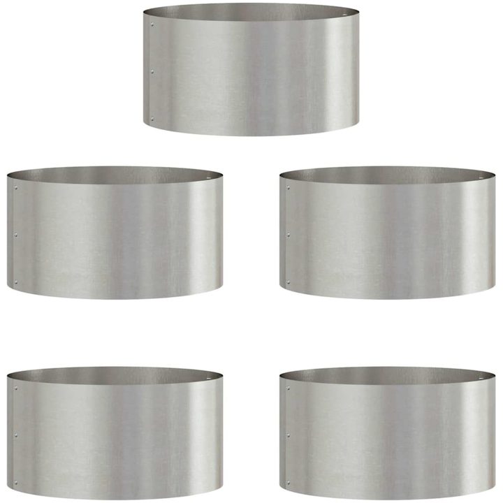 Set med rostfria stålkrukor Rostfritt stål Robusta vidaXL 40 cm i diameter – bild 2