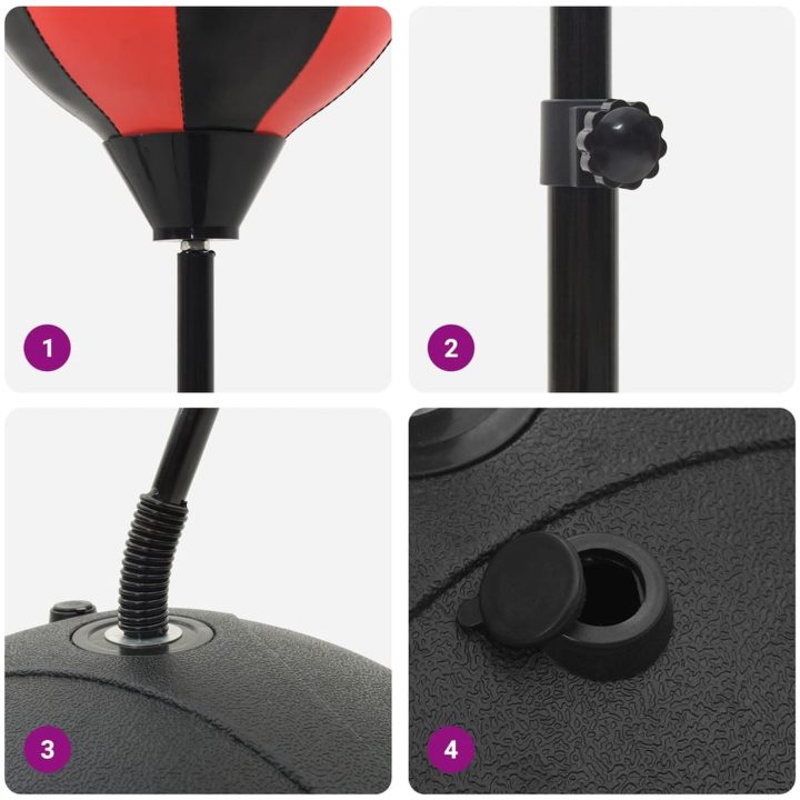 Set med stansboll med handskar och pump justerbar höjd 81-122cm vidaXL – bild 7