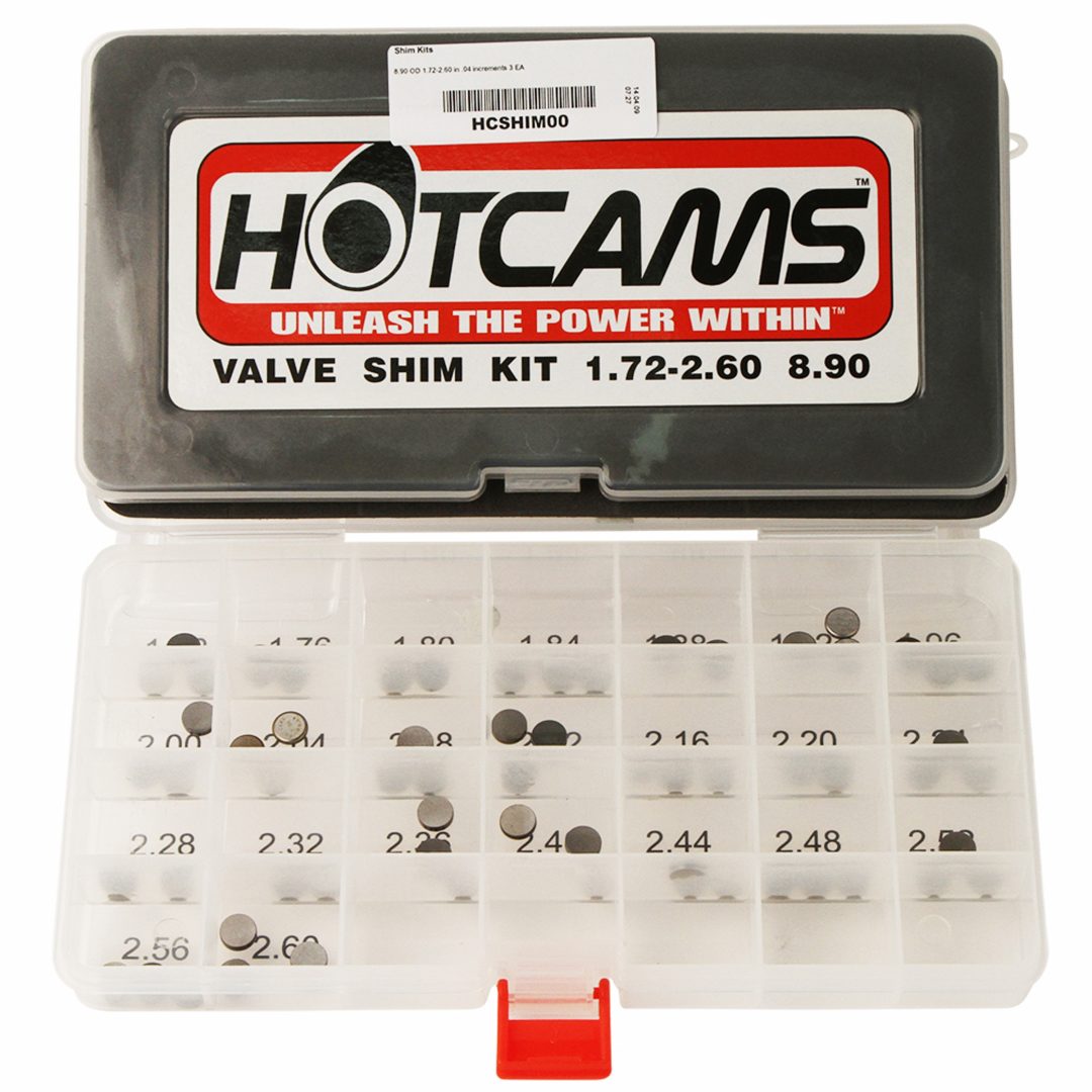 Shimskit 8,90mm Hot Cams 1,72mm-2,60mm, totalt 69 shims