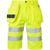 Shorts Craftsmen Polyester Fluorescerande Gul Top Swede C44 – miniatyr 1
