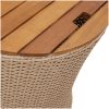 Sidobord 2 delar med träskiva beige konstrotting vidaXL – miniatyr 8