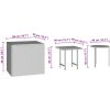 Sidobord 3 delar brun konstrotting vidaXL – miniatyr 7