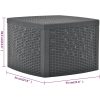 Sidobord antracit 54x54x36,5 cm plast vidaXL – miniatyr 6
