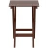 Sidobord hopfällbar brun massivt poppelträ vidaXL – miniatyr 4