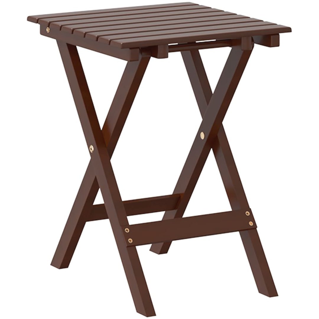 Sidobord hopfällbar brun massivt poppelträ vidaXL – bild 6