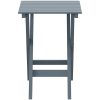 Sidobord hopfällbar grå massivt poppelträ vidaXL – miniatyr 4