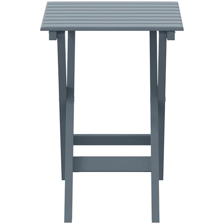 Sidobord hopfällbar grå massivt poppelträ vidaXL – bild 4
